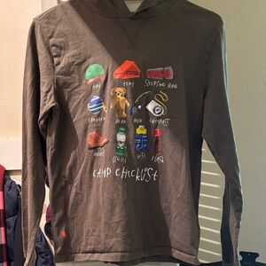 Ralph Lauren Camp Checklist Long Sleeve Hoodie Shirt